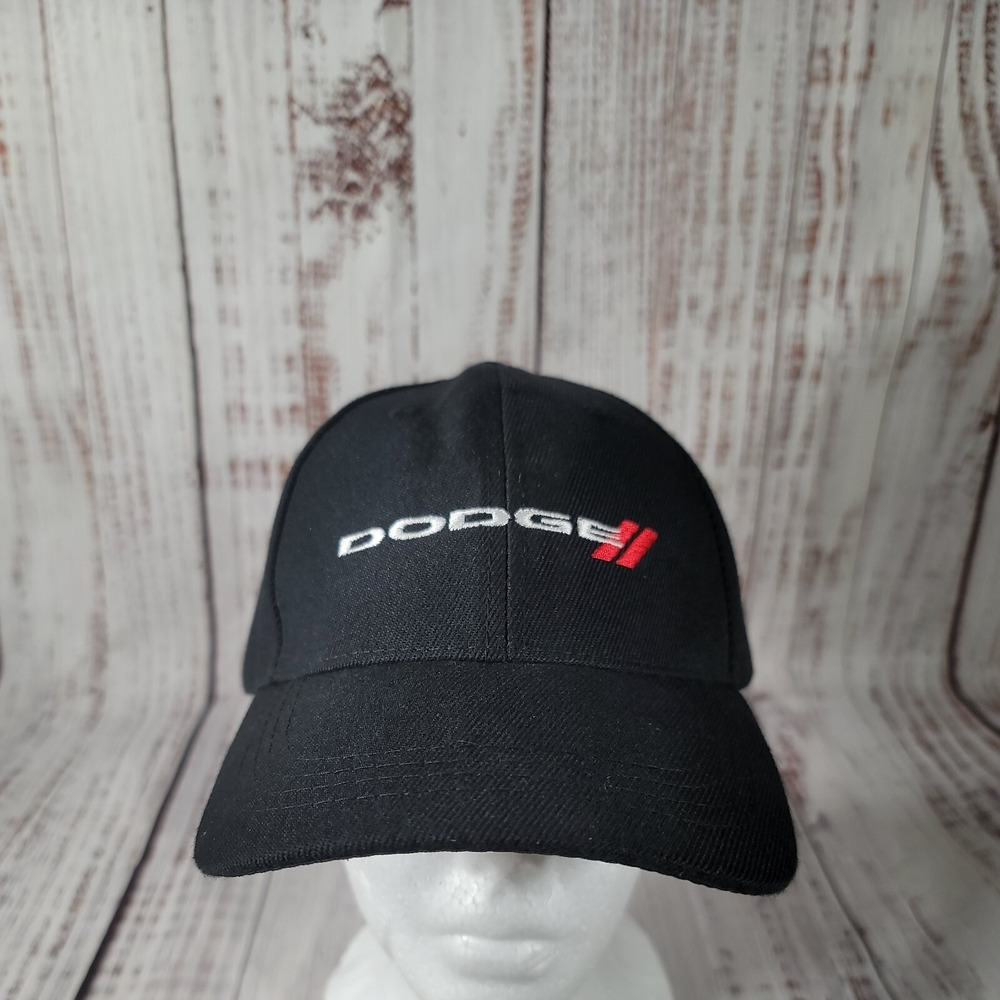 Dodge Mopar Black Red White Adjustable Hat‎ Baseball Cap